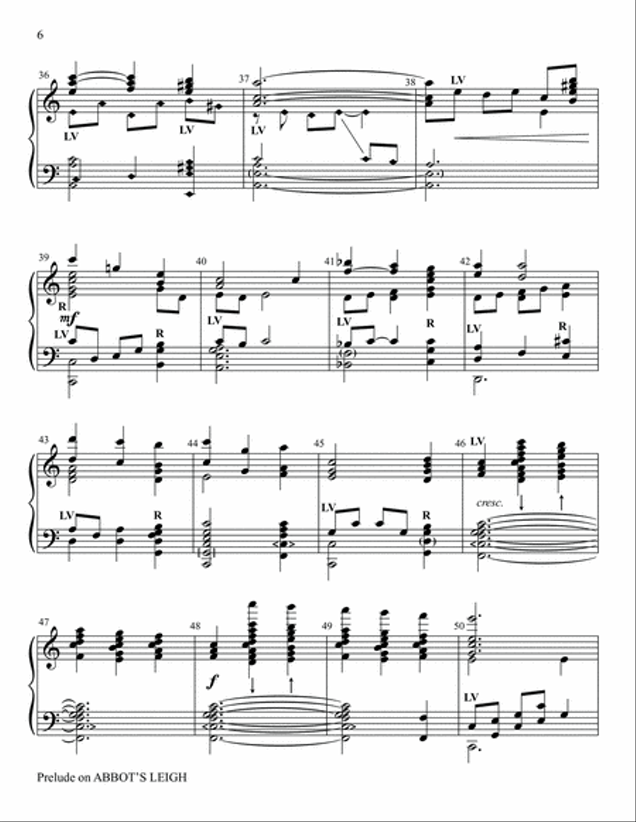 Prelude on Abbot's Leigh Prelude on Abbot's Leigh 5-Octaves scores gallery preview page 6