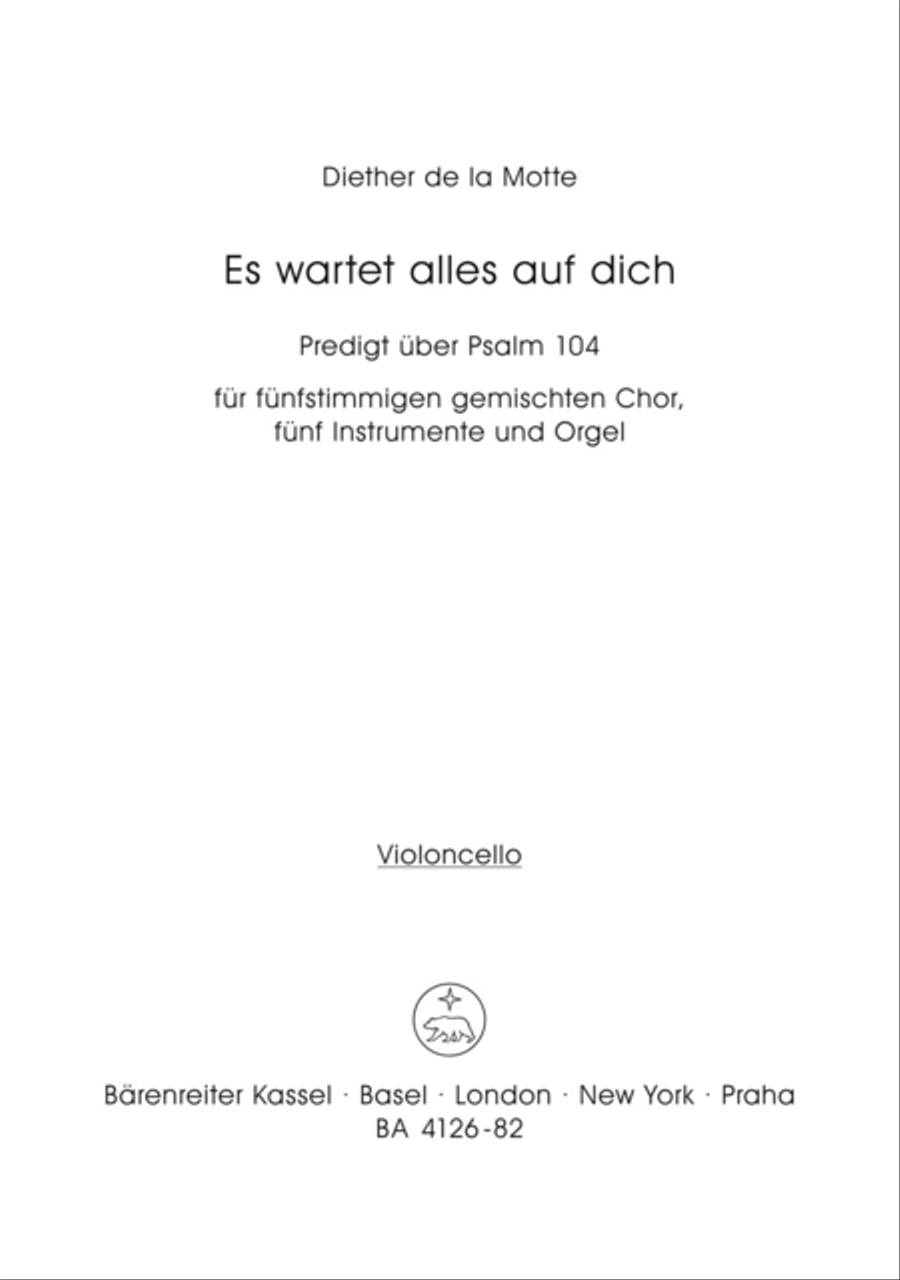 Es wartet alles auf dich (1968) Psalms scores gallery preview page 1