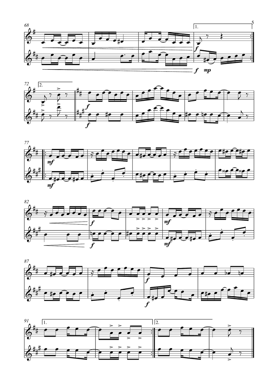 The Entertainer. Duet for Trumpet and Alto Saxophone Alto Saxophone scores gallery preview page 5