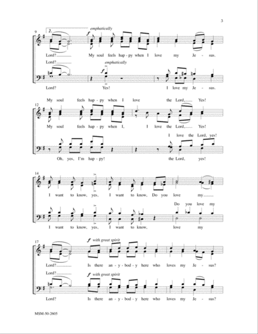 Do You Love My Lord? Do You Love My Lord? 4-Part scores gallery preview page 3
