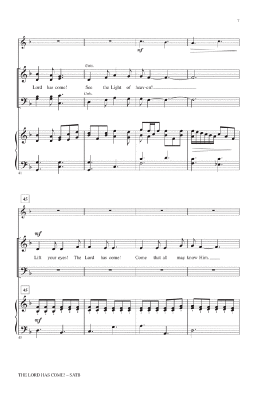 The Lord Has Come! The Lord Has Come! 4-Part scores gallery preview page 6