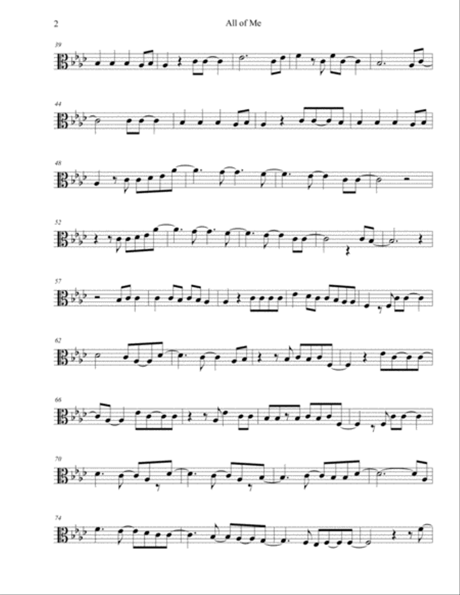 All Of Me All Of Me Viola Solo scores gallery preview page 2