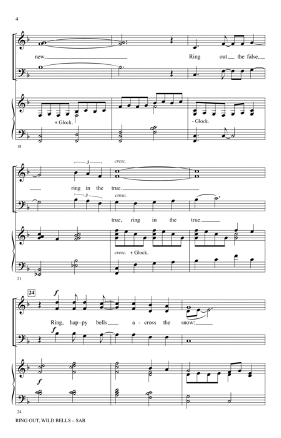 Ring Out, Wild Bells 3-Part scores gallery preview page 3