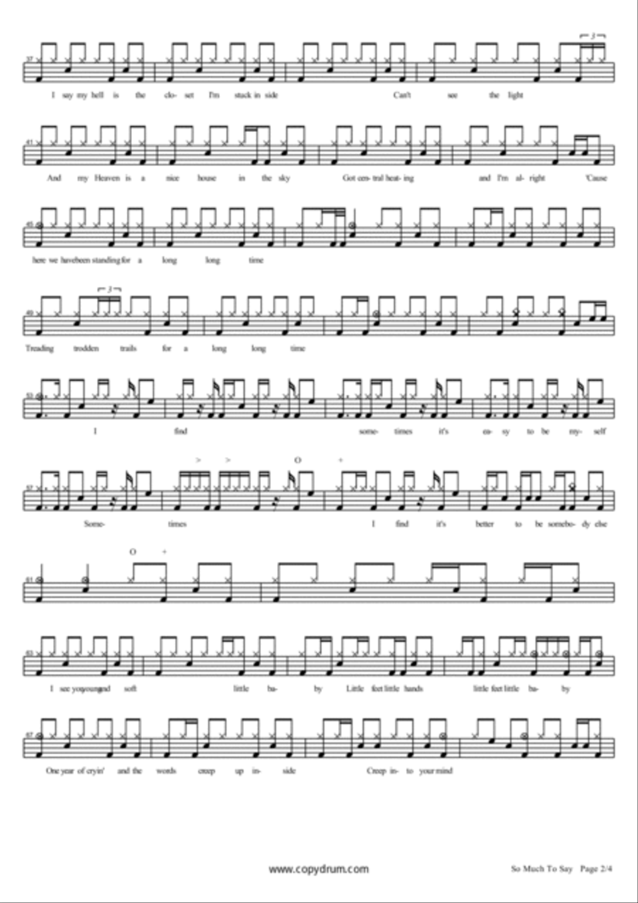 So Much To Say Drum Set scores gallery preview page 2