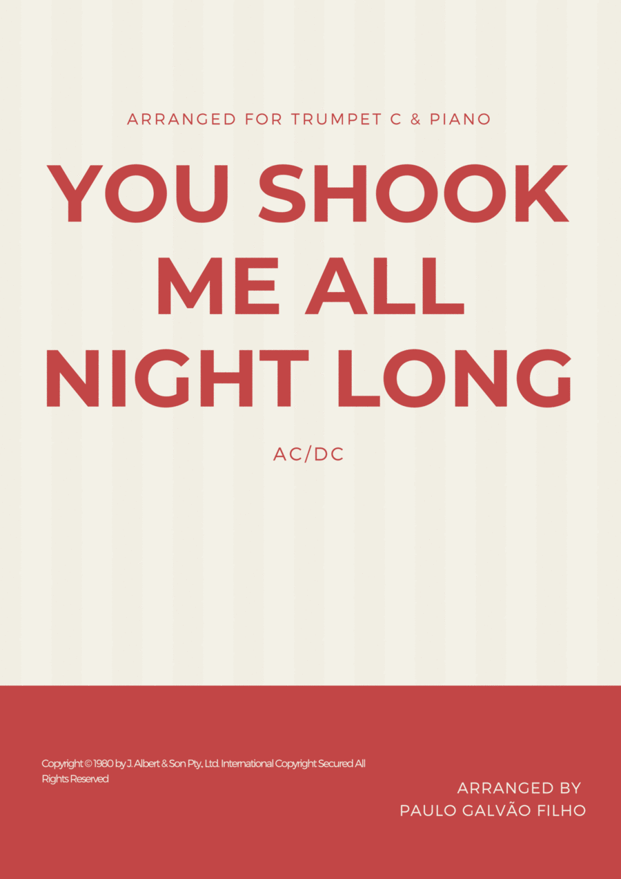You Shook Me All Night Long Trumpet Duet scores gallery preview page 1