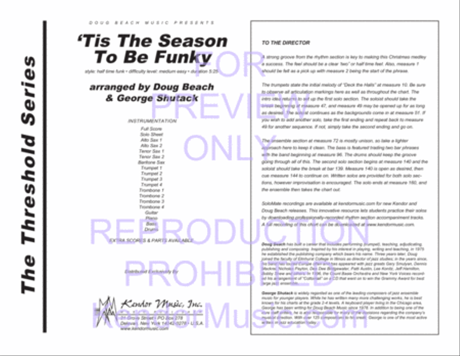 Tis The Season To Be Funky Jazz Ensemble scores gallery preview page 2