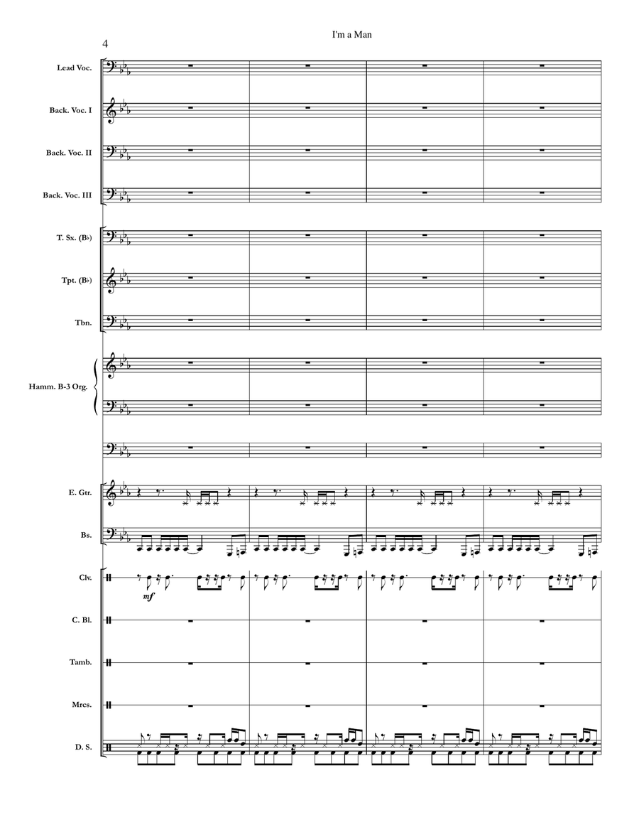 I'm A Man Small Ensemble scores gallery preview page 4
