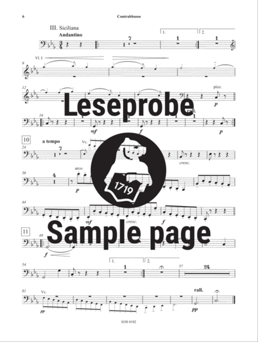 Antiche Danze ed Arie Double Bass scores gallery preview page 5