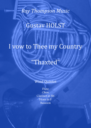 Book cover for Holst: I Vow to Thee my Country (Thaxted) - wind quintet