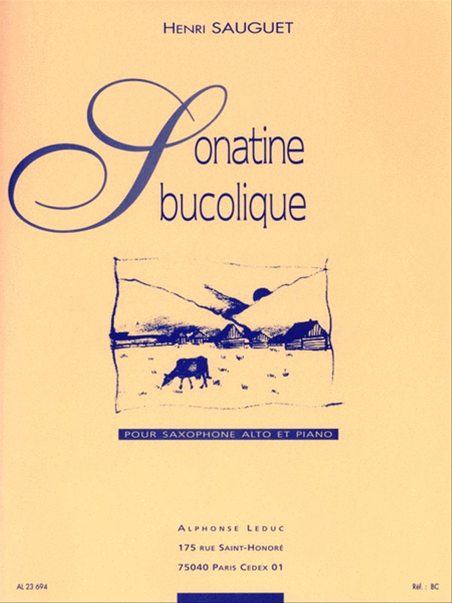 Sonatine Bucolique (saxophone-alto & Piano) Saxophone scores gallery preview page 1