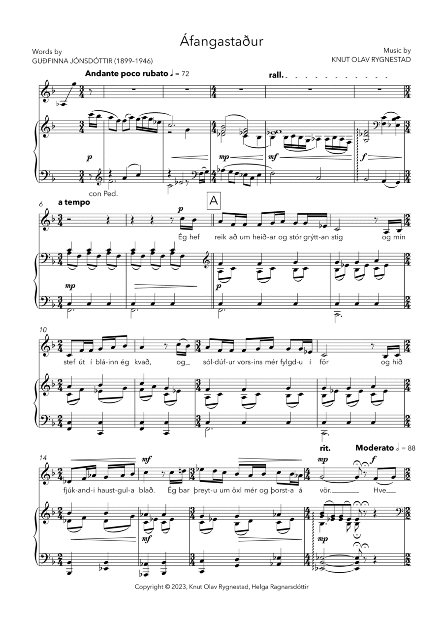 Áfangastaður Voice scores gallery preview page 1