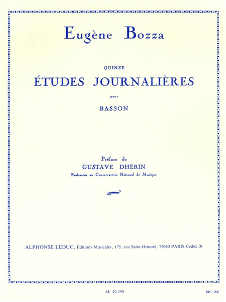Quinze Etudes Journalieres pour Basson Bassoon Solo scores gallery preview page 1