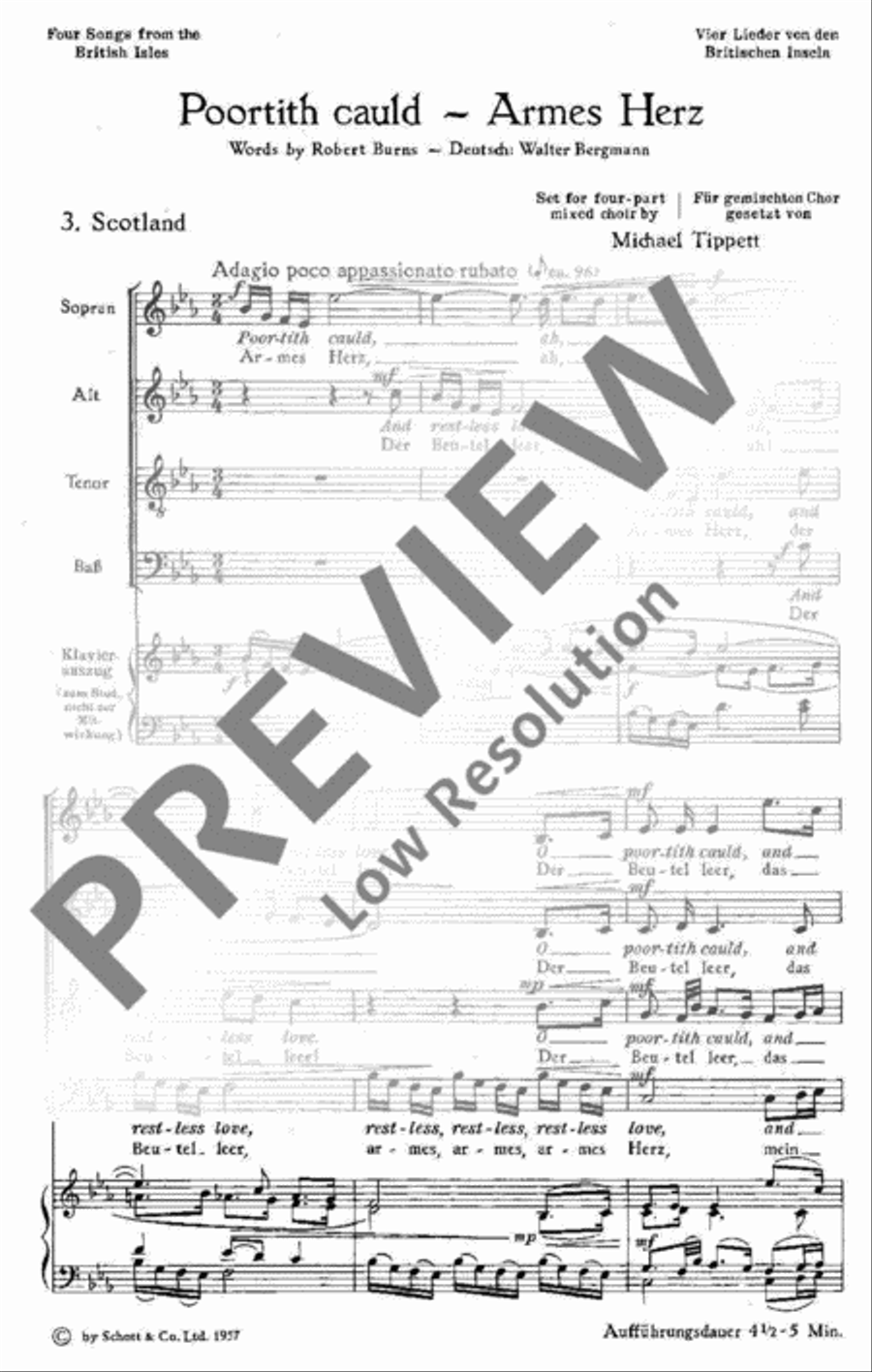 Four Songs from the British Isles 4-Part scores gallery preview page 2