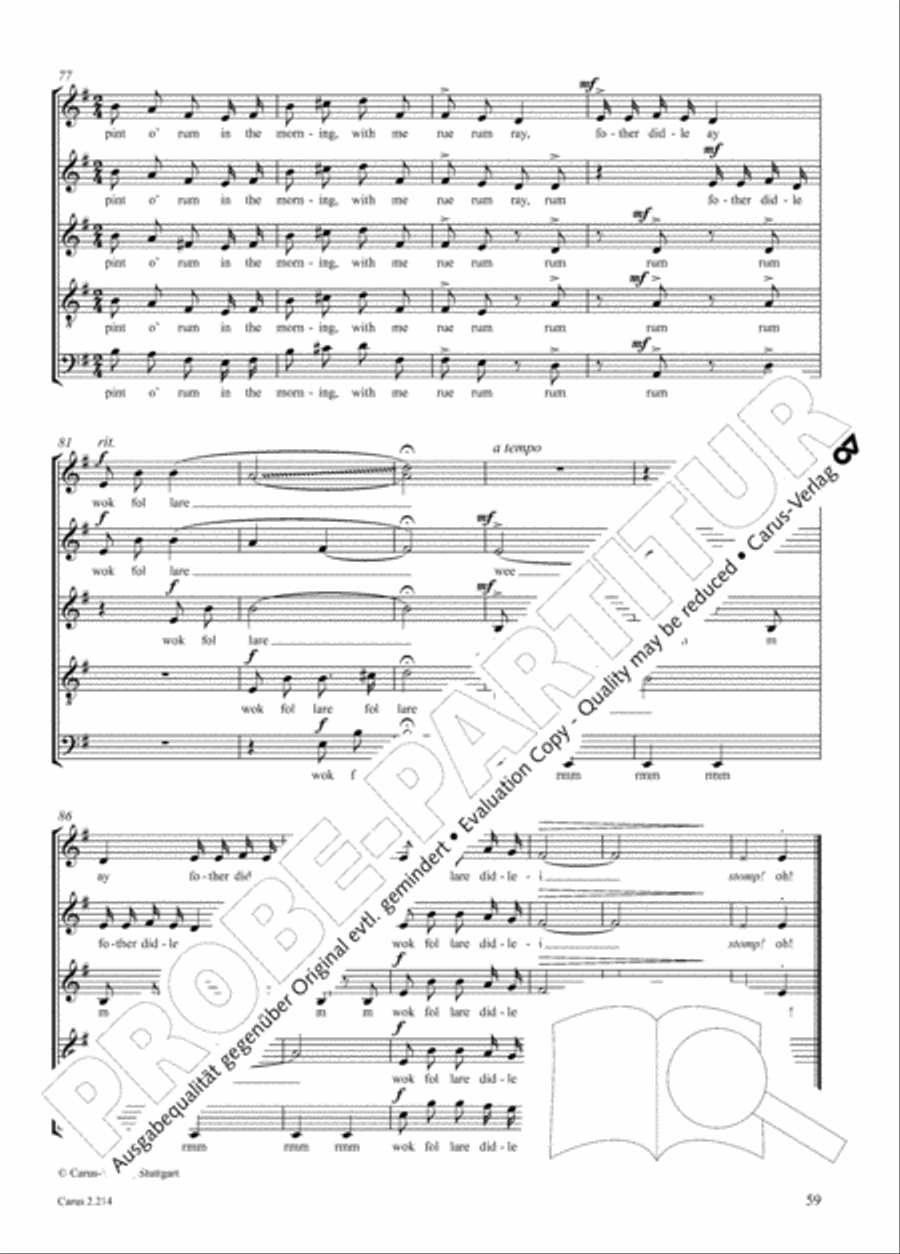 Choral Collection Folk Songs Choir scores gallery preview page 35