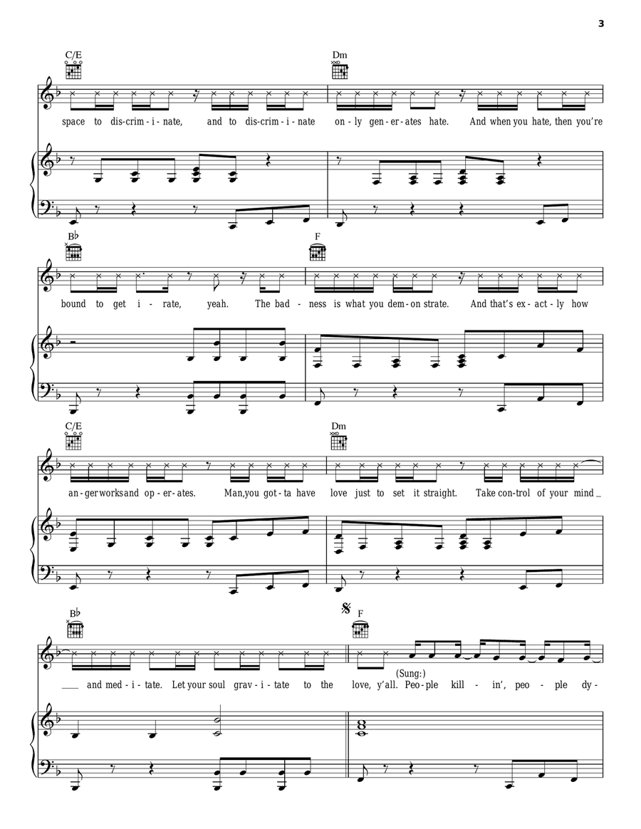 Where Is The Love Piano, Vocal, Guitar scores gallery preview page 3