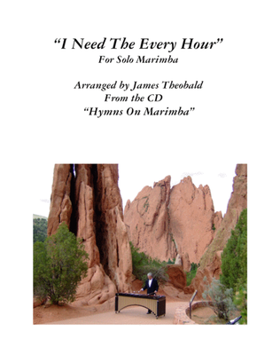 Book cover for Solo Marimba "I Need The Every Hour" 2 Min.