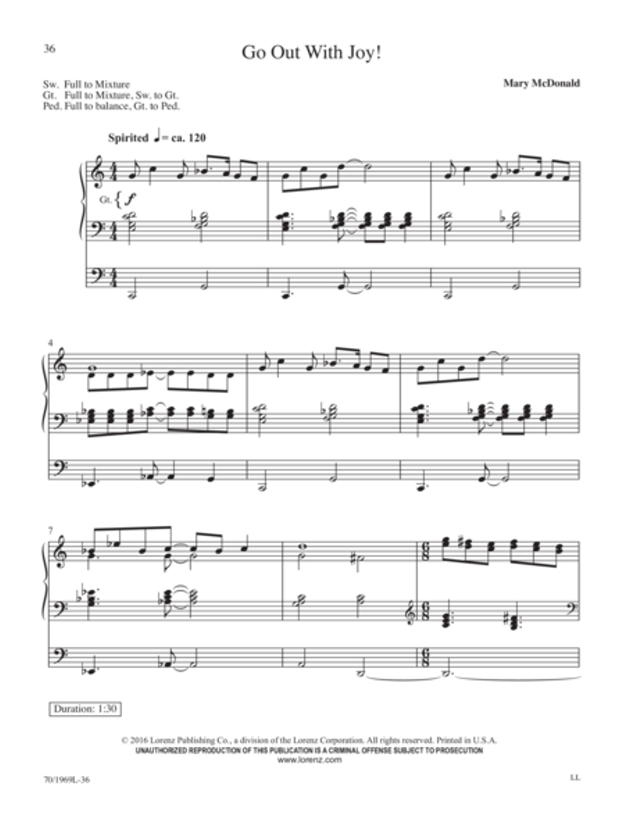 Go Out with Joy!, Vol. 2 Organ Solo scores gallery preview page 16