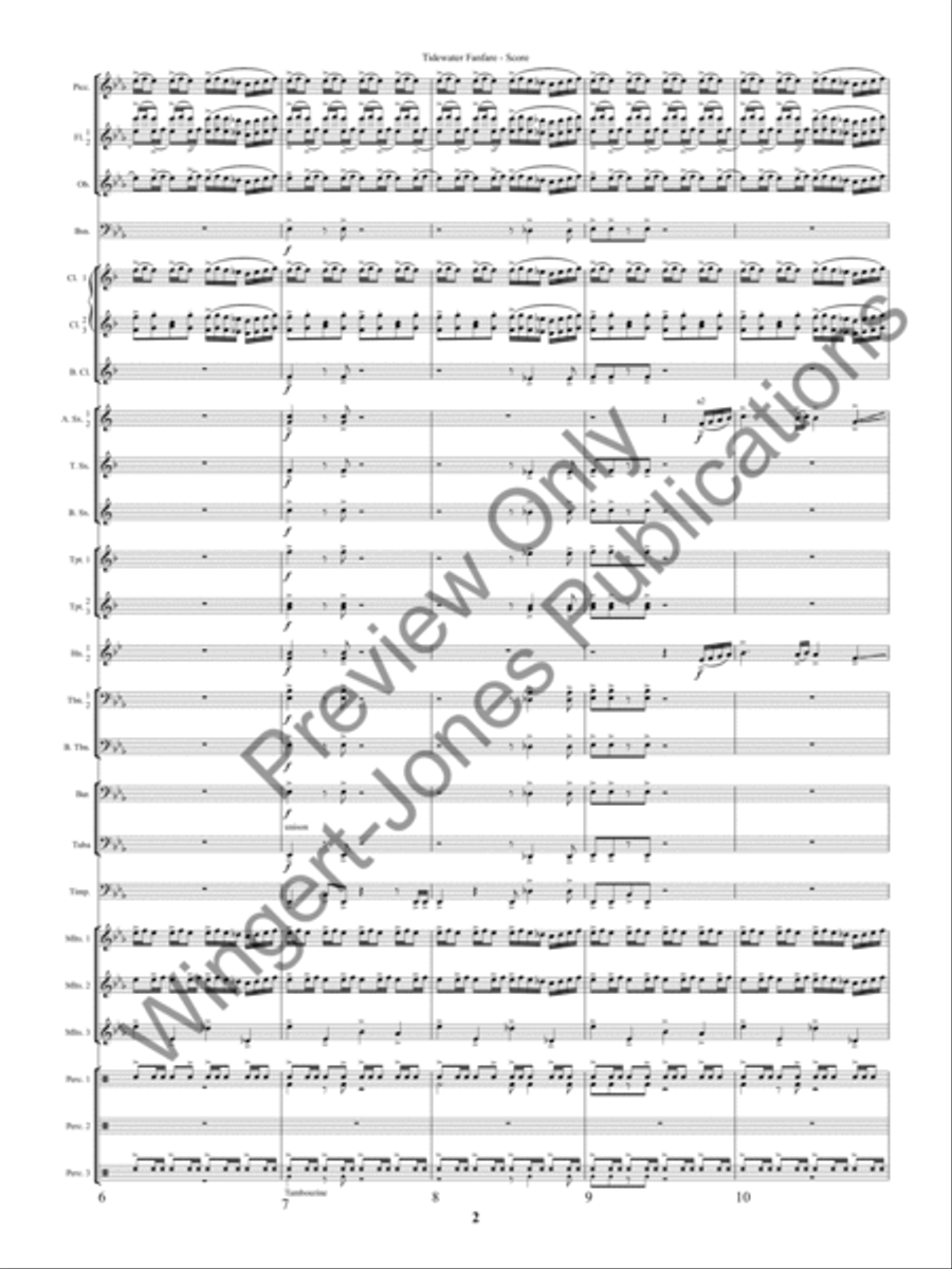 Tidewater Fanfre (Score) Concert Band scores gallery preview page 5
