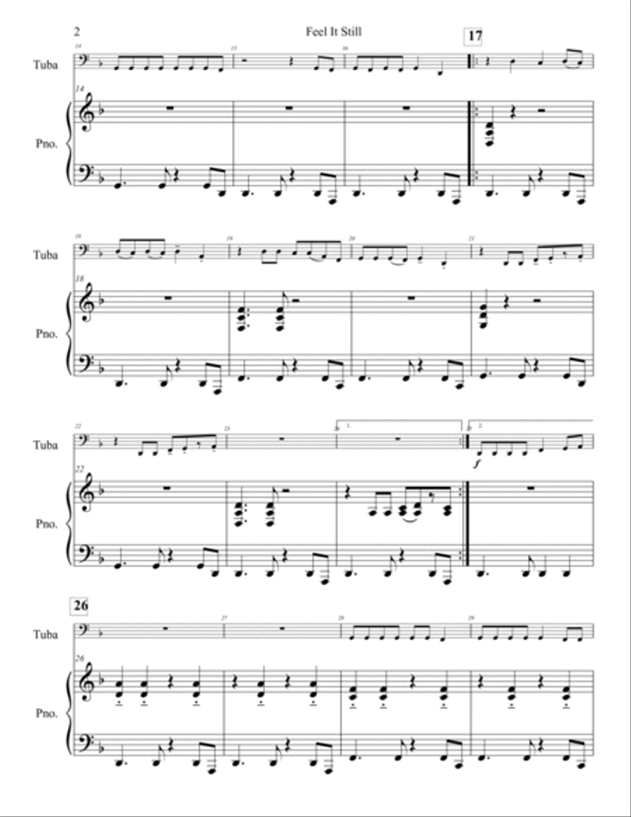 Feel It Still Piano scores gallery preview page 3