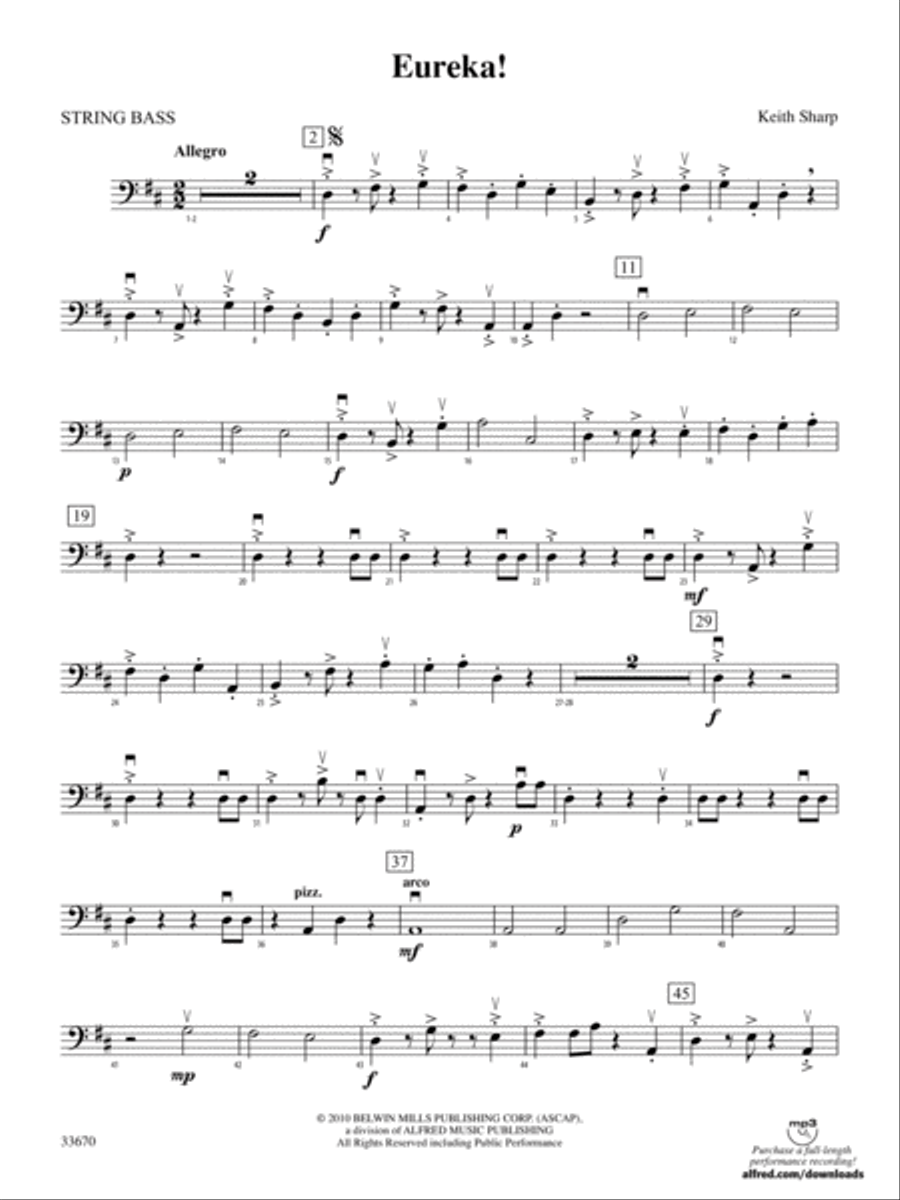 Eureka!: String Bass String Orchestra scores gallery preview page 1