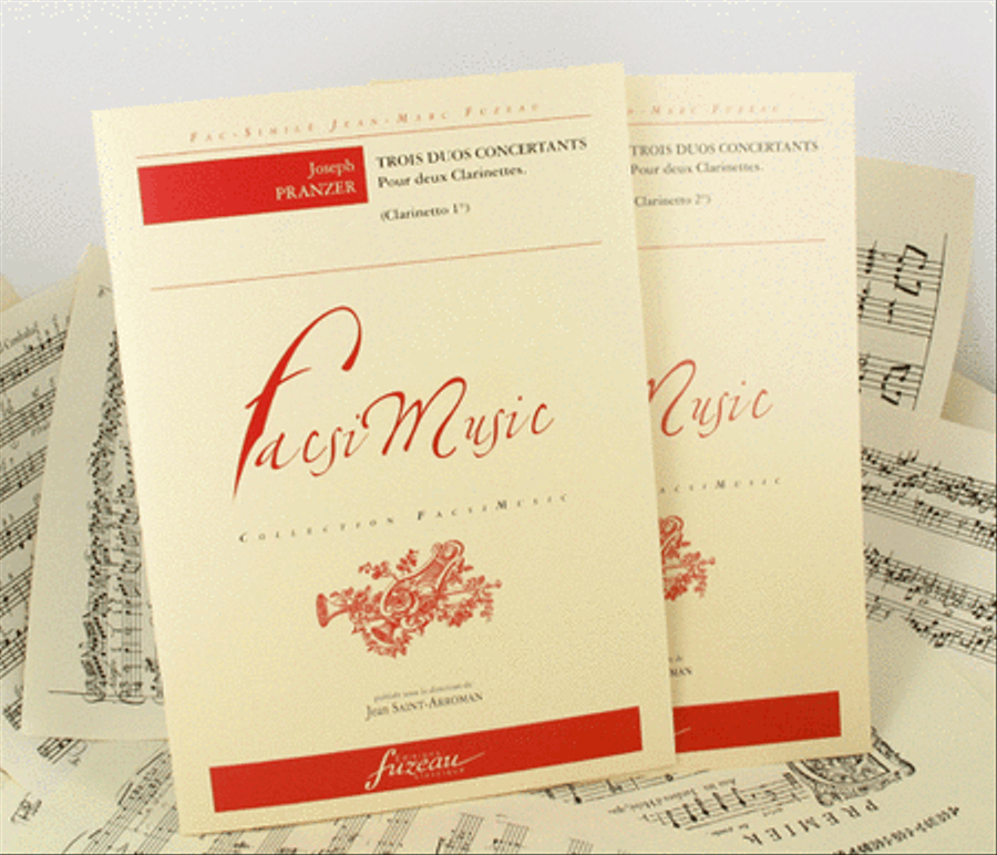 Three duos concertants for two clarinets Clarinet Duet scores gallery preview page 1