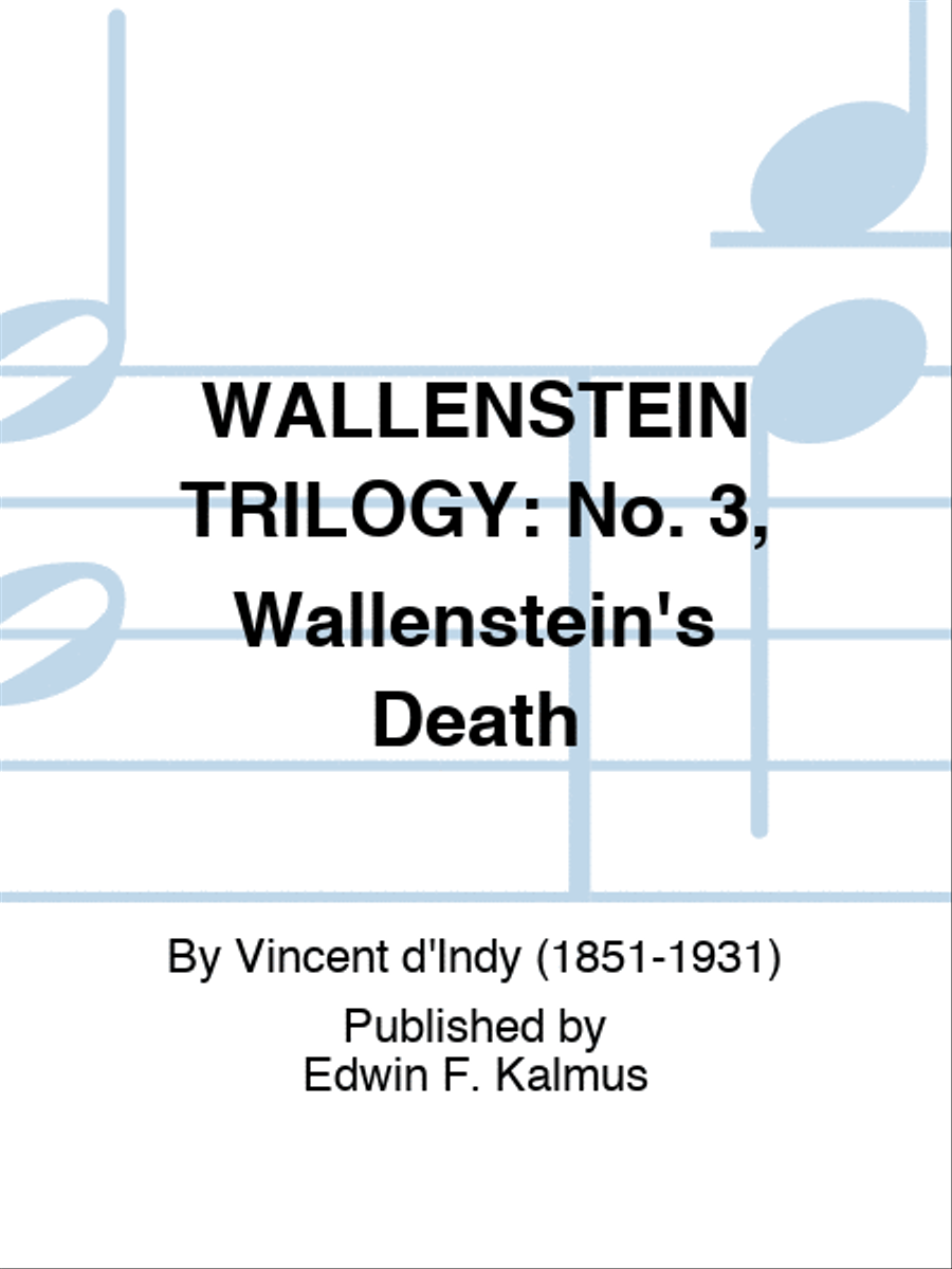 WALLENSTEIN TRILOGY: No. 3, Wallenstein's Death Score scores gallery preview page 1
