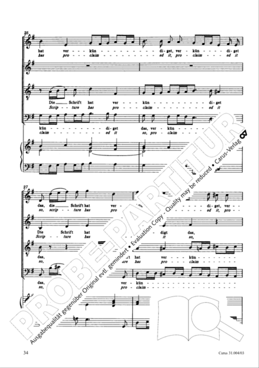 Christ lay in death's cold prison (Christ lag in Todesbanden) 4-Part scores gallery preview page 35
