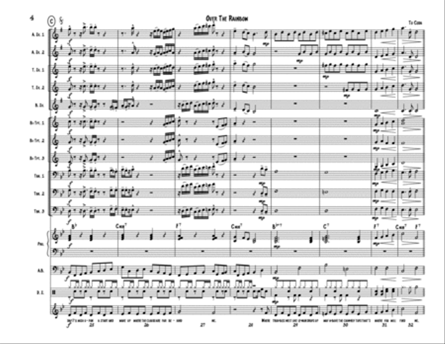 Over The Rainbow Over The Rainbow Jazz Ensemble scores gallery preview page 4