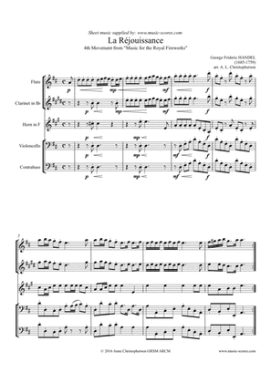 La Réjouissance - Flute, Clarinet, French Horn, Cello and Contrabass