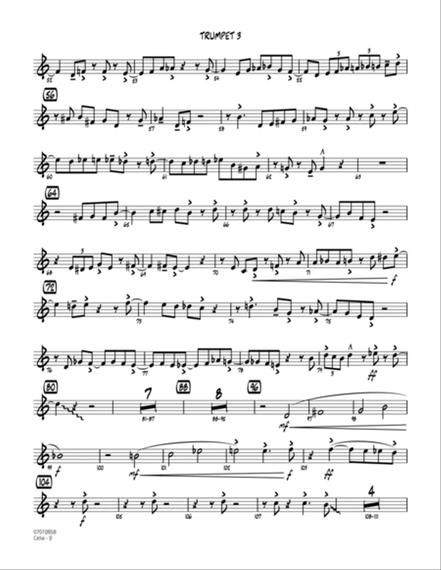 Celia - Trumpet 3 Celia - Trumpet 3 Trumpet scores gallery preview page 2