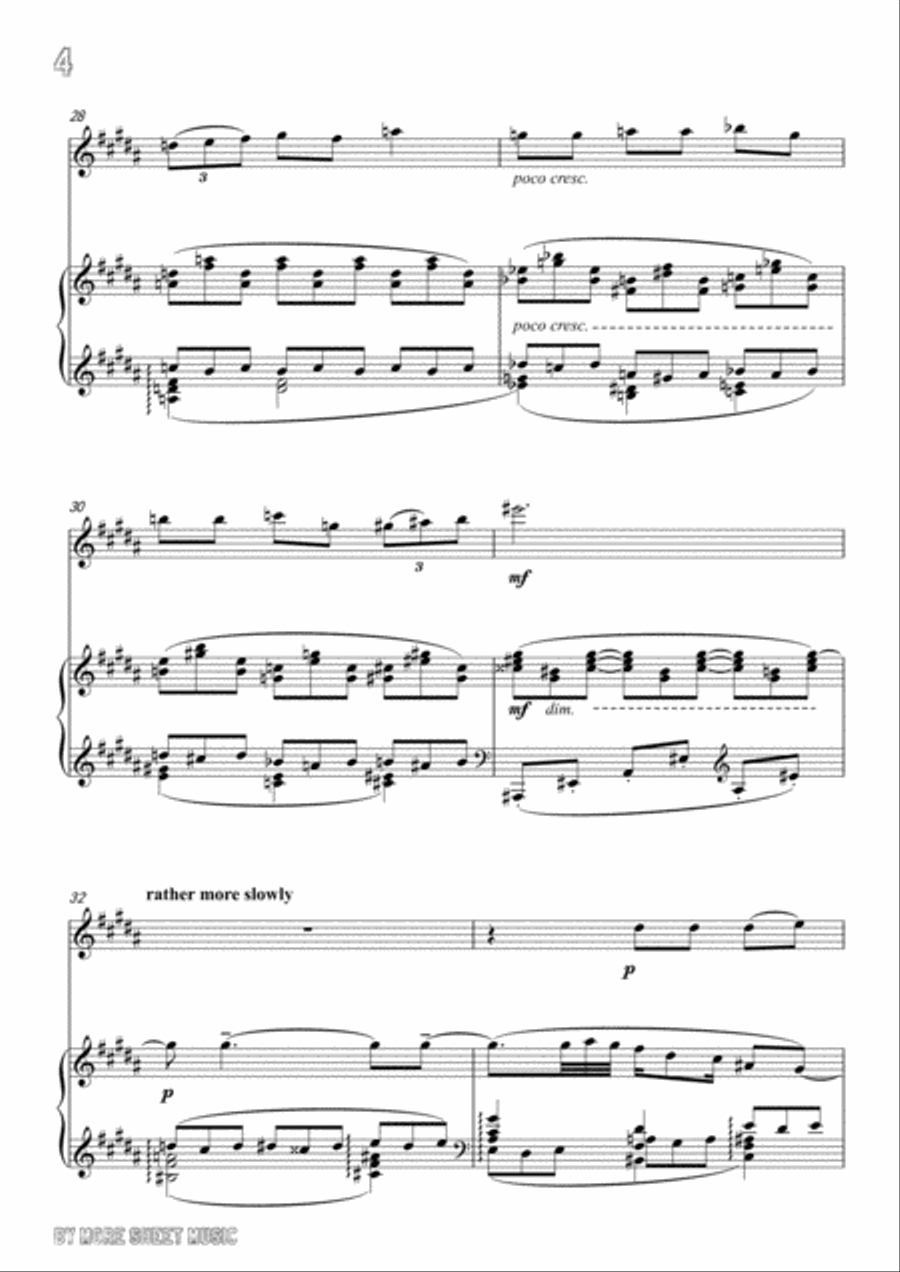 Debussy-En Sourdine, for Flute and Piano Flute Solo scores gallery preview page 6