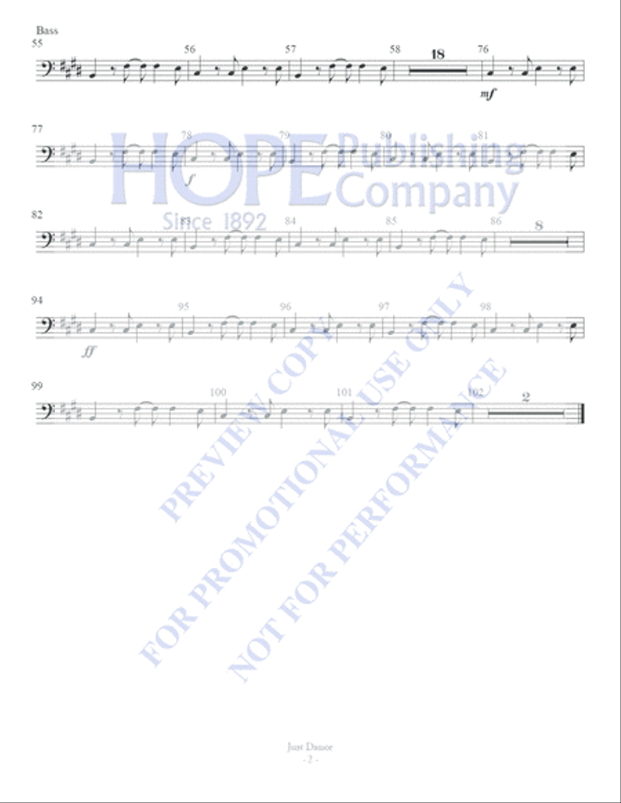 Just Dance Handbell Choir scores gallery preview page 3