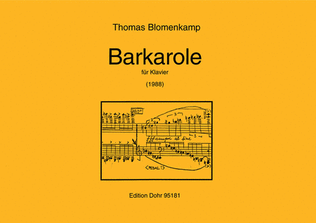 Barkarole für Klavier (1988)