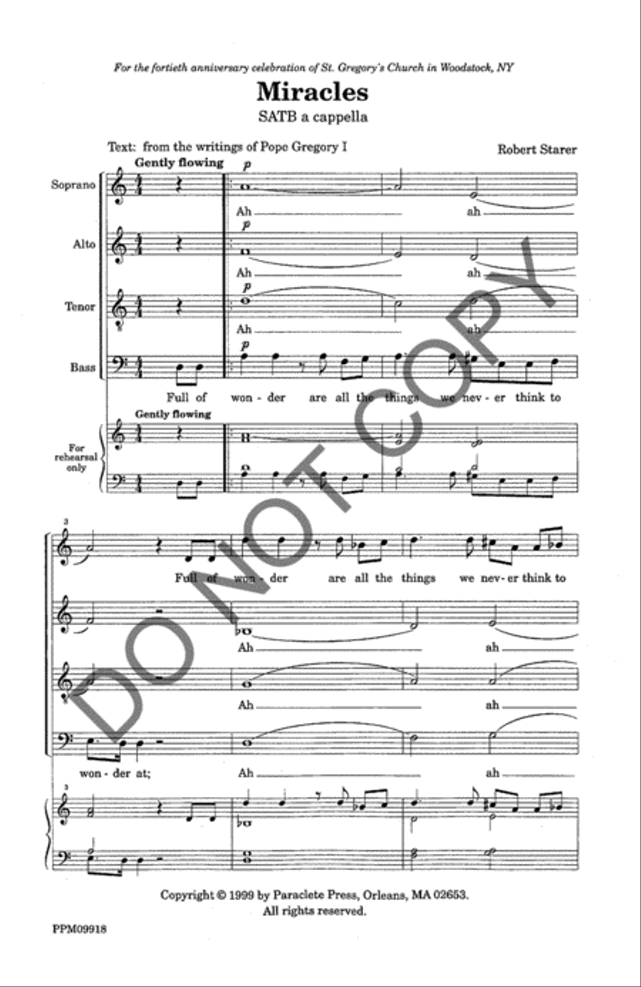 Miracles Miracles 4-Part scores gallery preview page 4