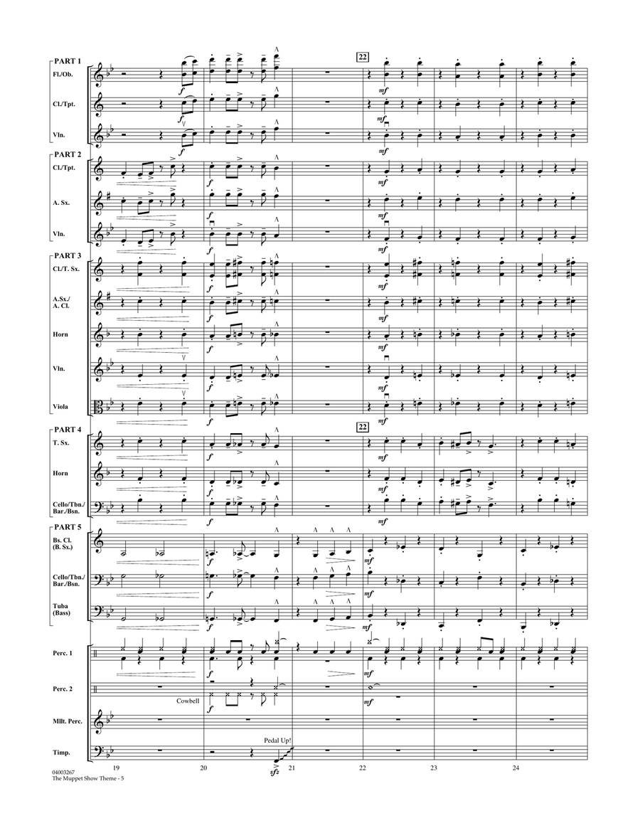 The Muppet Show Theme - Full Score Concert Band scores gallery preview page 5
