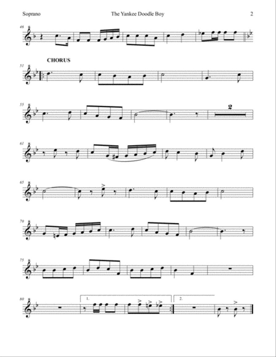 Yankee Doodle Boy for Recorder Octet Recorder scores gallery preview page 6