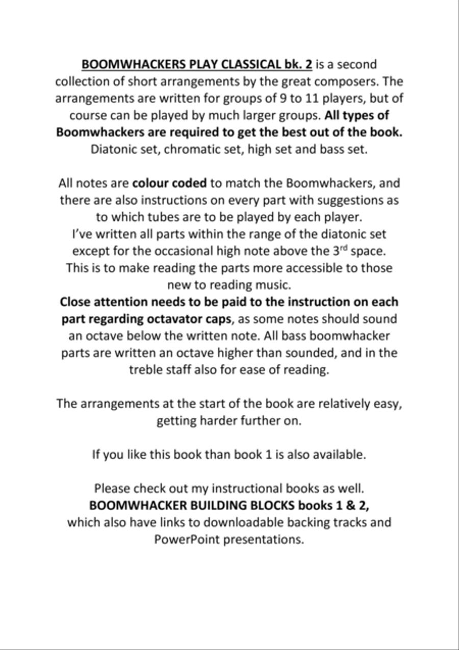 Boomwhackers Play Classical book 2 School and Community scores gallery preview page 2