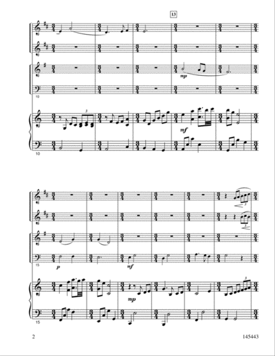 Abba, Father Abba, Father Brass Quartet scores gallery preview page 2