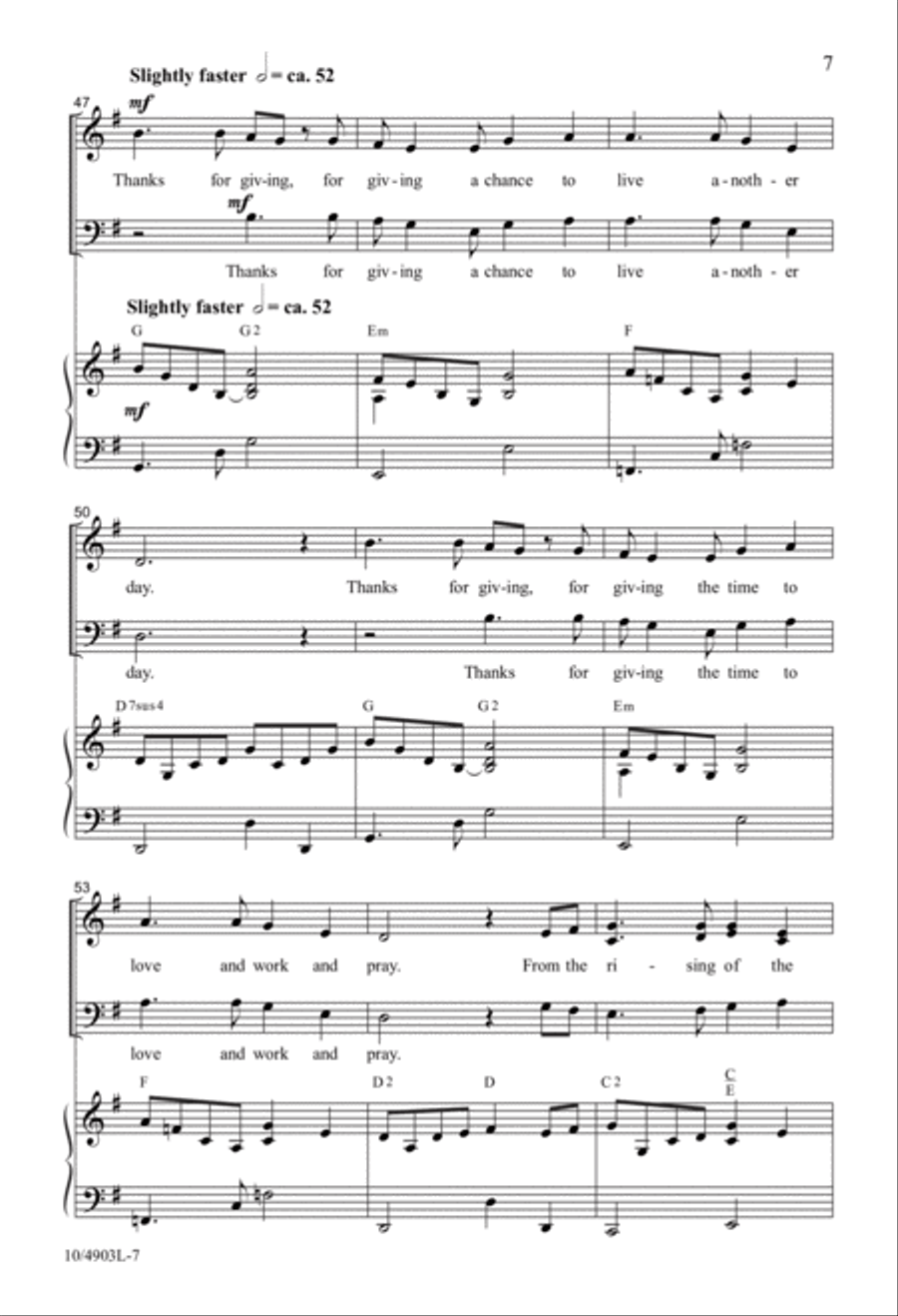 Thanks for Giving 4-Part scores gallery preview page 7