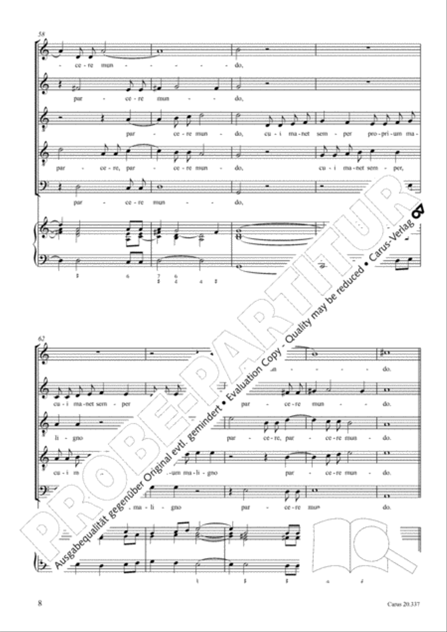 Aufer immensam, aufer, Deus SATTB scores gallery preview page 8