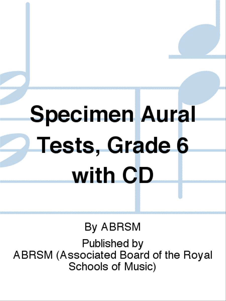 Specimen Aural Tests, Grade 6 with CD CD scores gallery preview page 1