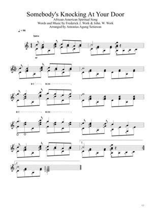 Somebody's Knocking At Your Door (Solo Guitar Score)