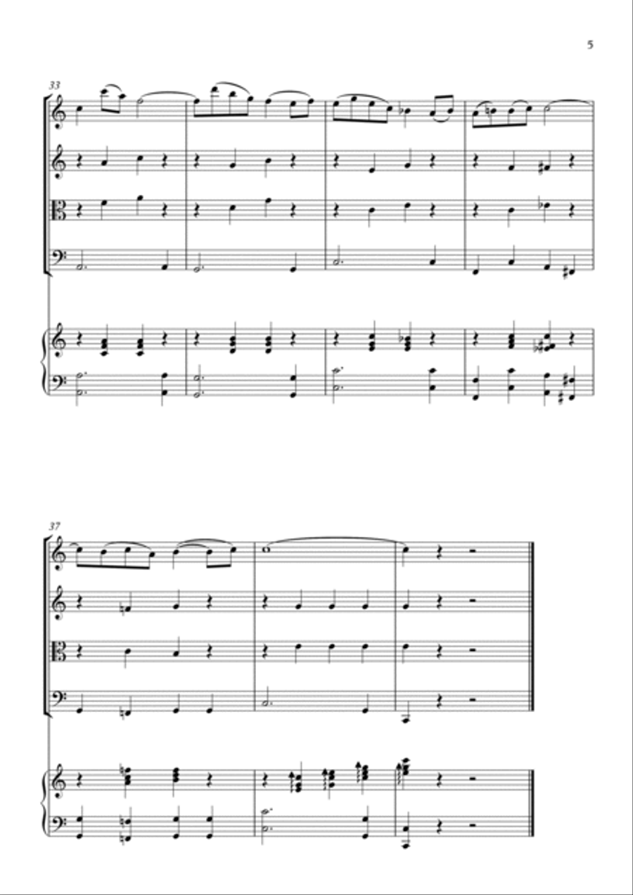 Arioso (From Cantata 156 - Sinfonia) String Quartet scores gallery preview page 5