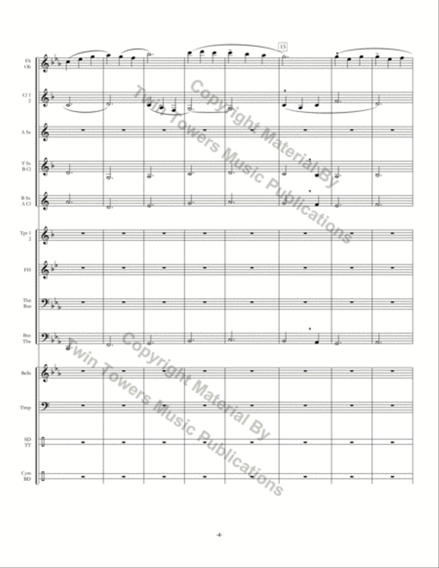 On An Old Gaelic Melody Concert Band scores gallery preview page 5