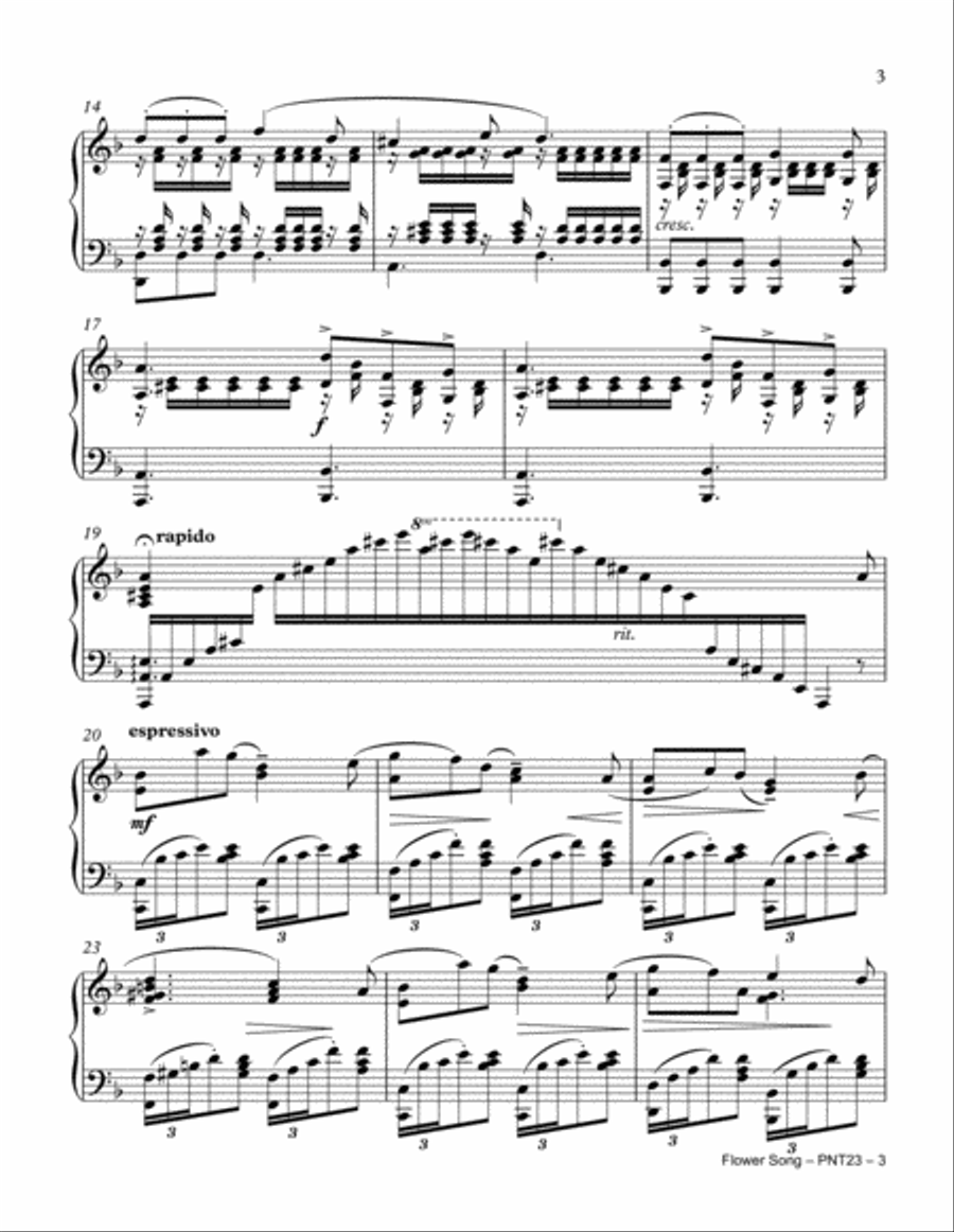 Flower Song Flower Song Piano Solo scores gallery preview page 3