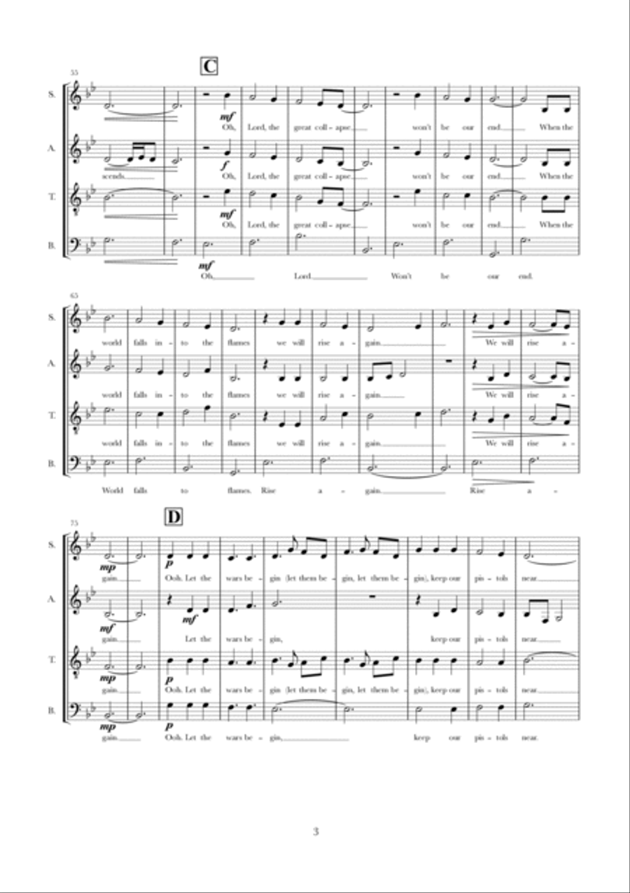 We Will Rise Again 4-Part scores gallery preview page 4