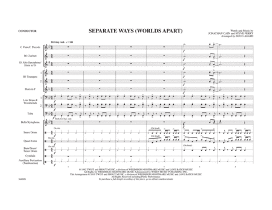 Separate Ways (Worlds Apart) Marching Band scores gallery preview page 10
