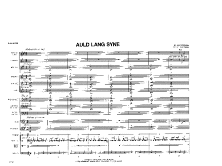 Auld Lang Syne Marching Band scores gallery preview page 2