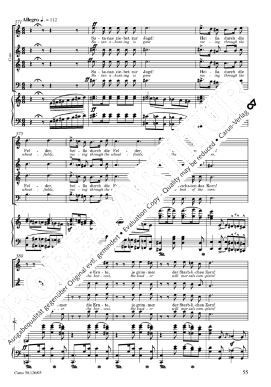 Christoforus + Das Tochterlein des Jairus (Gesamtausgabe, Bd. 9) 4-Part scores gallery preview page 56