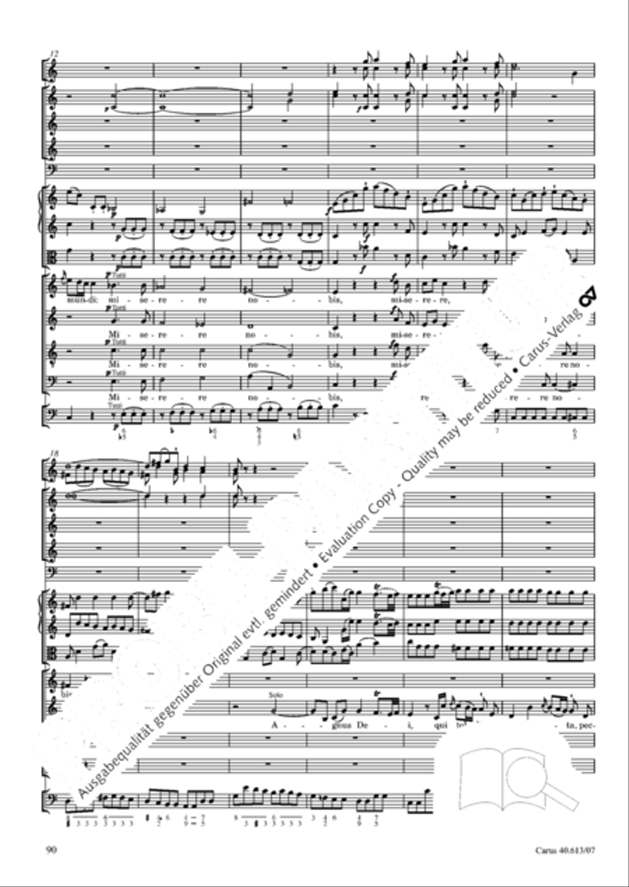 Mass in C (Missa in C) 4-Part scores gallery preview page 97